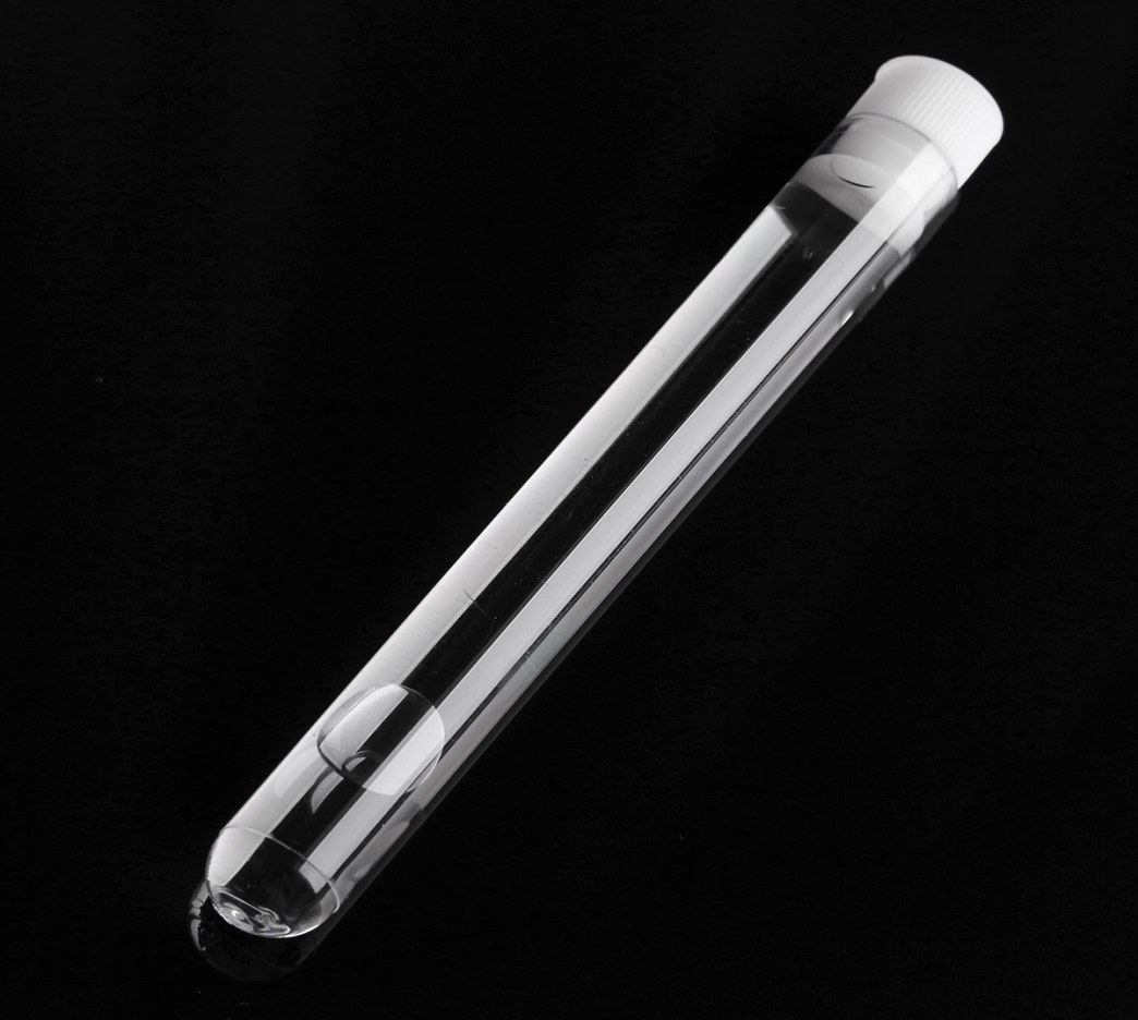  Clear Plastic Craft Ornaments 50pcs 12x100mm Test Laboratory Tubes Container With White Push Caps