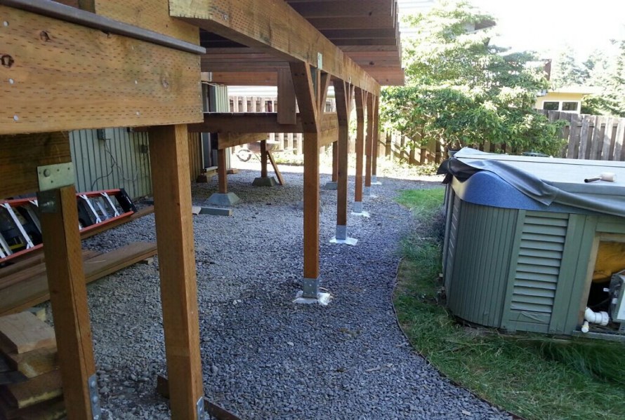  Front Porch Roof Construction Build A Deck Without Digging Holes Using Post Base And