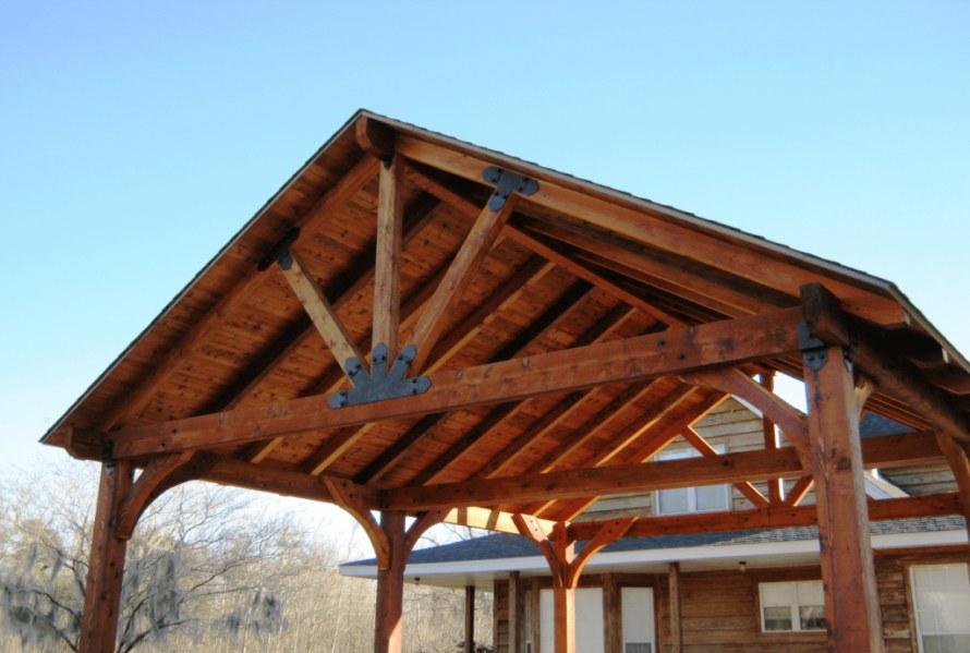  Front Porch Roof Construction How To Choose A Pavilion Truss Design Ozco Building Products