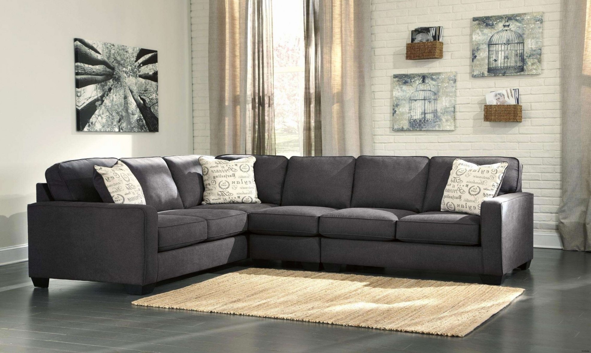  Grey Living Room Furniture Ideas Sofa 160 Elegant Bharat Lifestyle Nano L Shape Black & Fabric