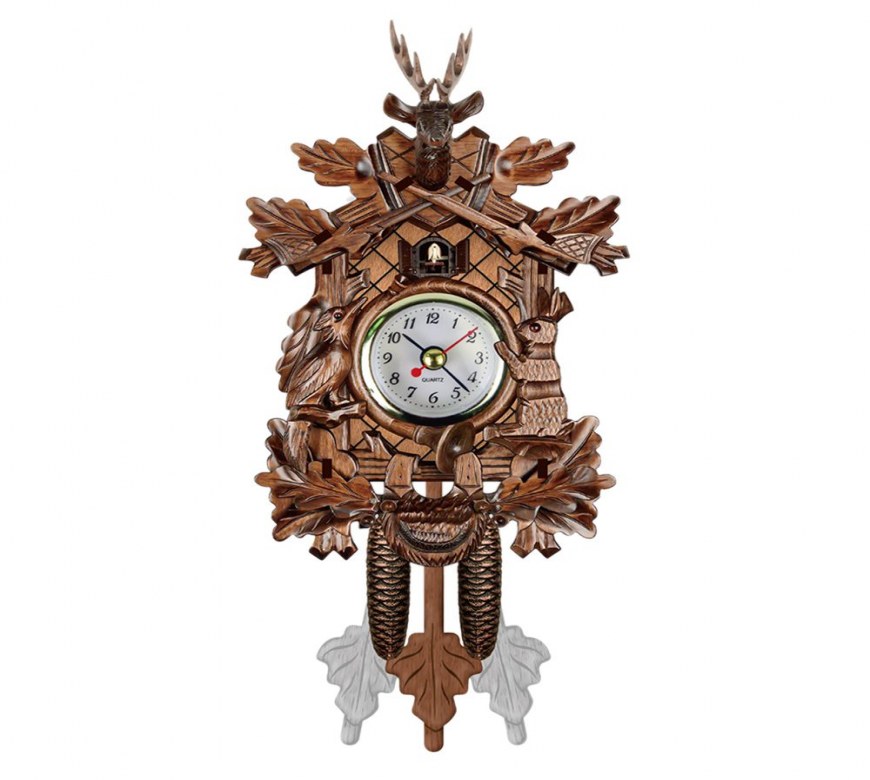  Modern Cuckoo Clock Vintage Home Decorative Bird Wall Hanging Wood